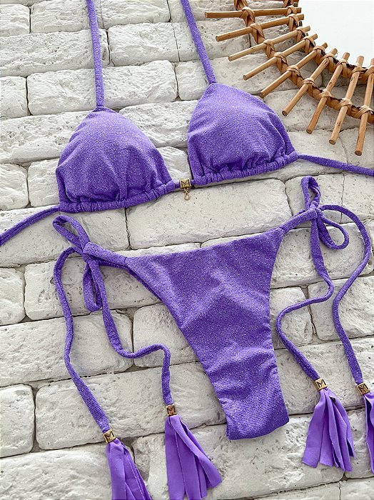 Calcinha Luna Lavanda Fio Duplo Amarra Fina (BUSTO NÃO INCLUSO)