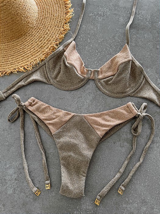 Calcinha Asa Delta Fio Duplo Marrocos com Amarras (BUSTO NÃO INCLUSO)