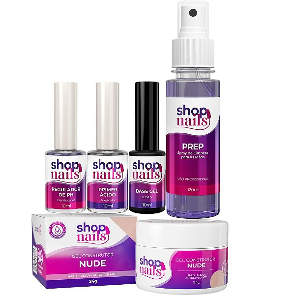 Kit Preparadores E Gel Hard Shop Nails Para Alongamento