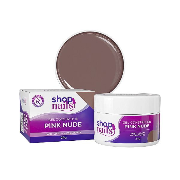 Gel Para Alongamento Shopnails Hard Autonivelante Cor Pink Nude 24g
