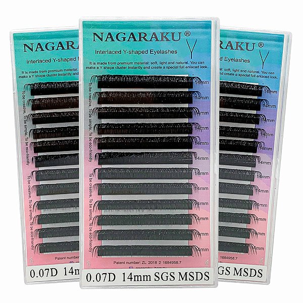 Cilios Nagaraku Volume Brasileiro Y 0.07D