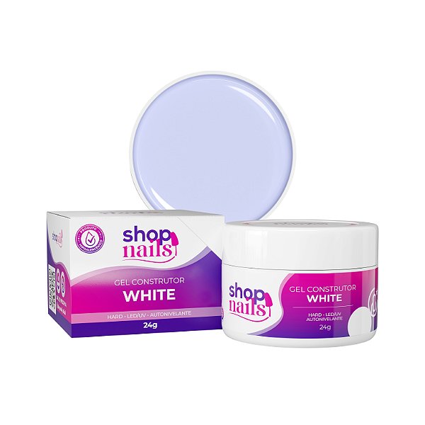 Gel Para Alongamento Shopnails Hard Autonivelante Cor White 24g