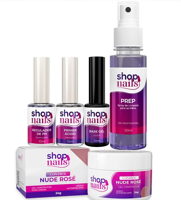 Kit Preparadores e Gel Control Nude Rosé