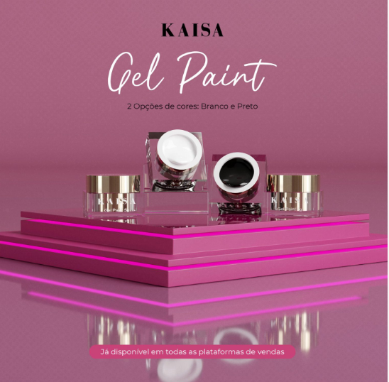 Gel Paint Kaisa 5G Preto - UNIDADE