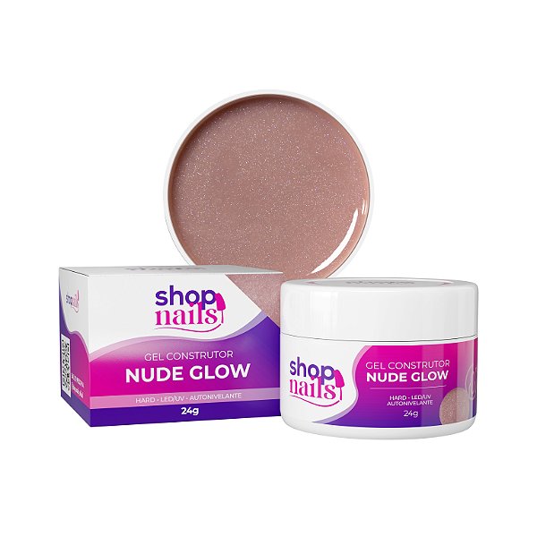 Gel Para Alongamento Shopnails Hard Autonivelante Cor NUDE GLOW 24g