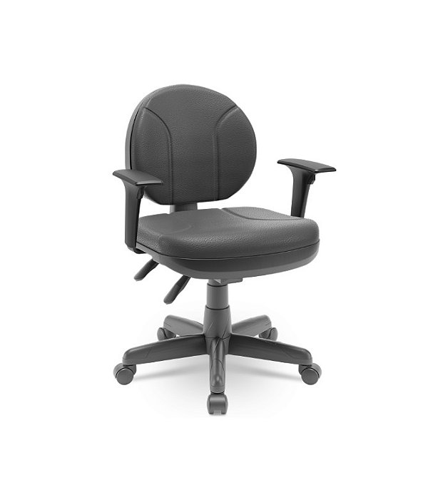 Cadeira Plaxmetal Operativa Executiva Back System Com Braços Reguláveis Revestimento Vinil