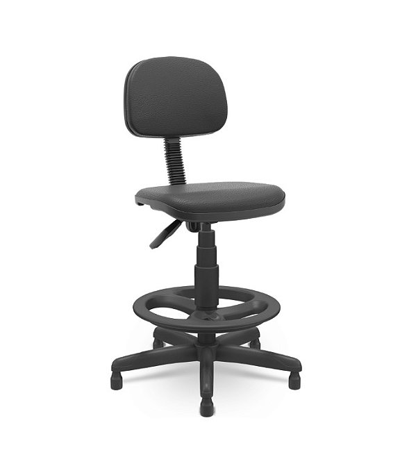 Cadeira Caixa Checkout, Portaria, Recepção ou para Balcão de Atendimento Em Vinil