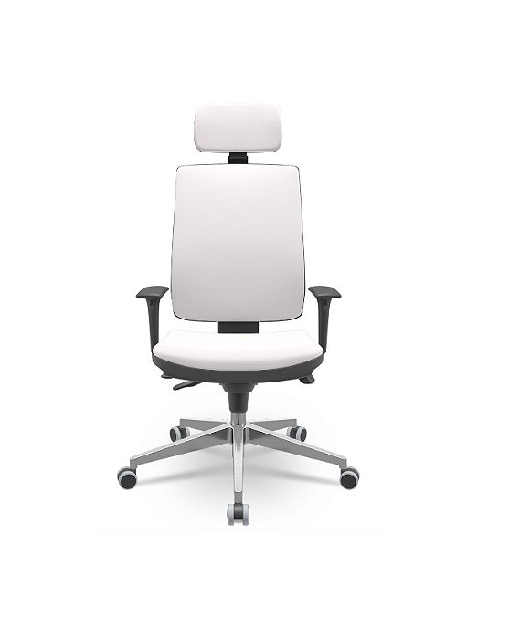 Cadeira Brizza Soft Presidente Base Aluminio Mecanismo Slider Revestimento Vinil
