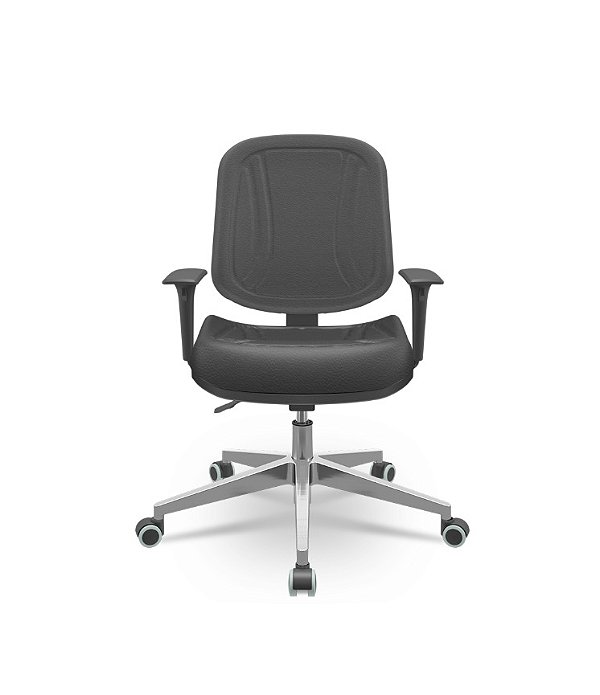 Cadeira Diretor Premium Plaxmetal Base Aluminio Back System NR17 Vinil