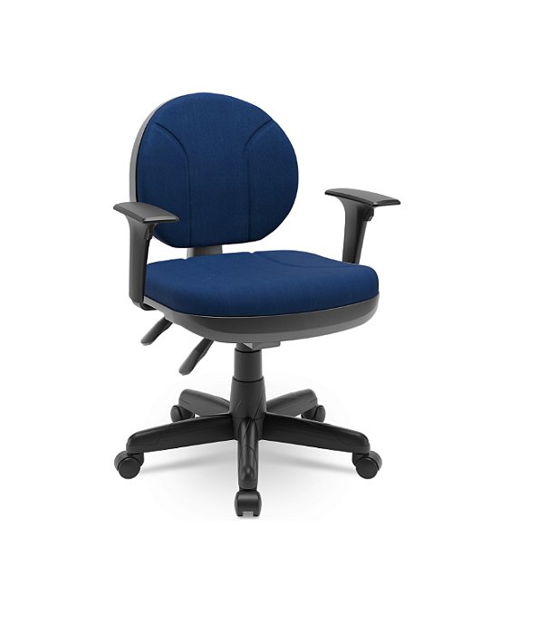 Cadeira Plaxmetal Operativa Executiva Back System Com Braços Reguláveis Revestimento Poliéster