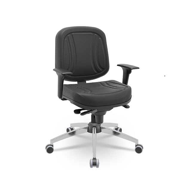 Cadeira Diretor Premium Plaxmetal Base Cromada Slider Revestimento Em Vinil