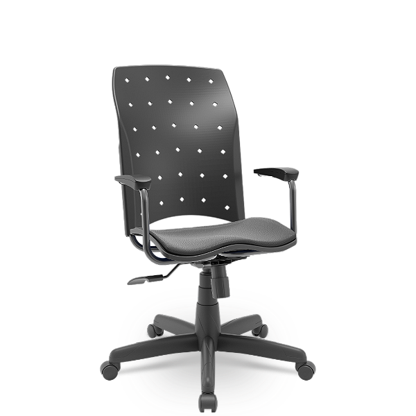 Cadeira Plaxmetal Ergoplax Presidente Polipropileno Mecanismo Relax