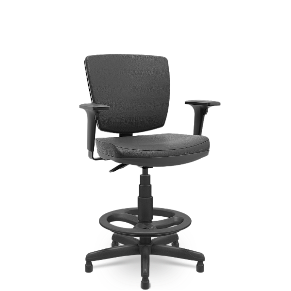 Cadeira Plaxmetal Caixa Alta Altrix Com Apoia Braços Reguláveis Revestimento em Vinil