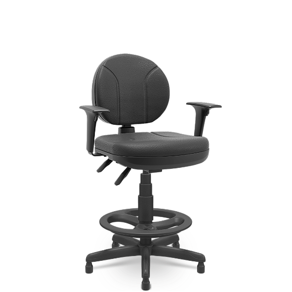 Cadeira Caixa Operativa Plaxmetal Back System NR17 em Vinil