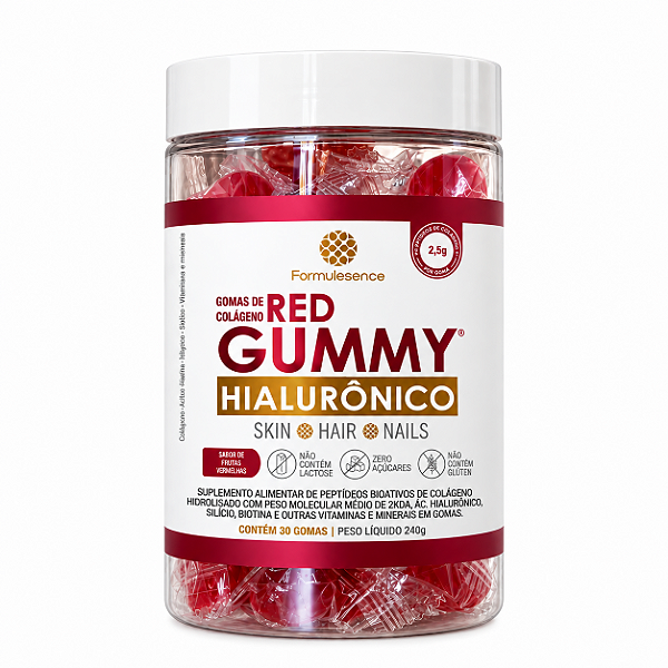 Red Gummy Hialurônico Formulescence com Colágeno e Biotina – 30 Gomas