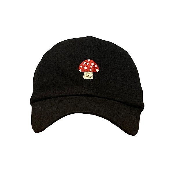 Boné Dad Hat - Cogumelo - Preto