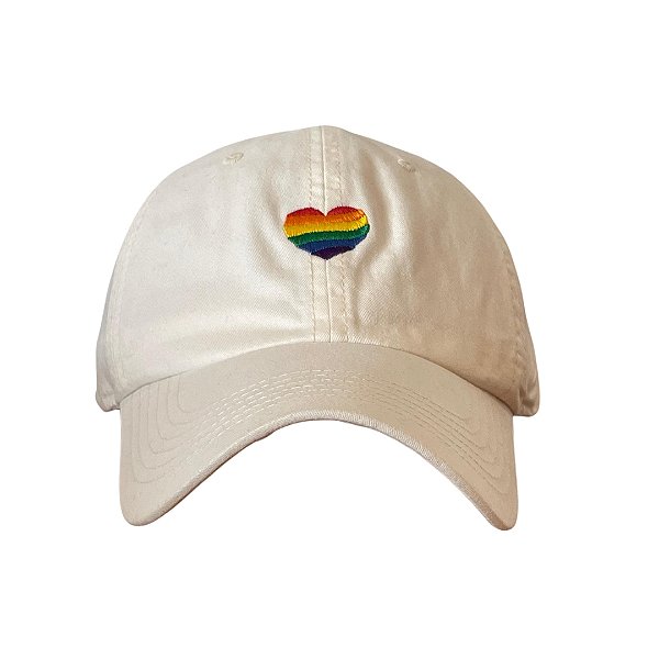 Boné Dad Hat - Coração - Off-white