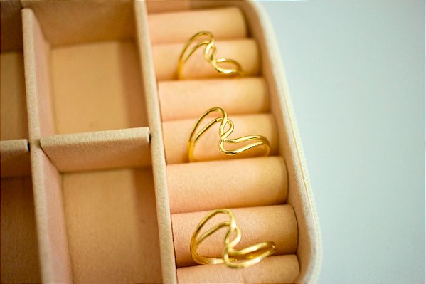 Anel Fio duplo dourado