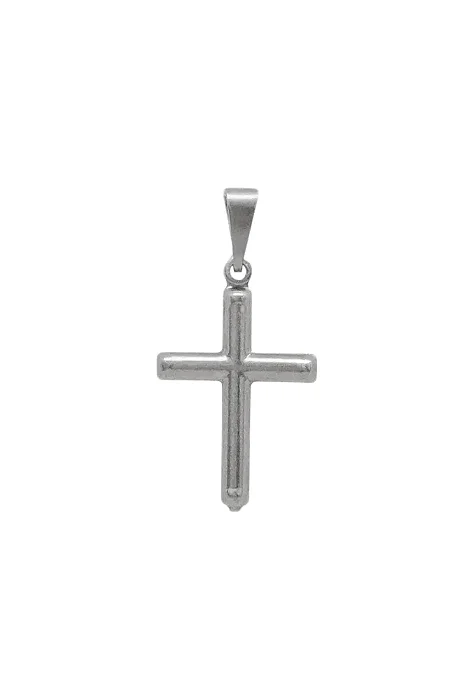 Pingente Cruz Minimalista – Aço Inox