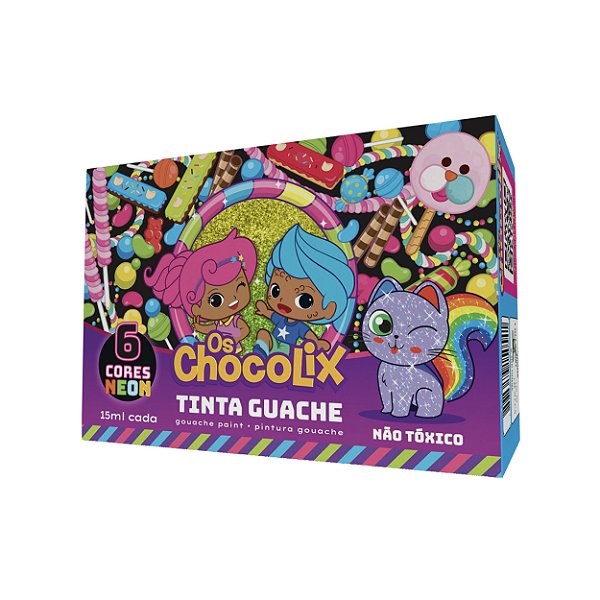 Tinta Guache Neon 6 Cores