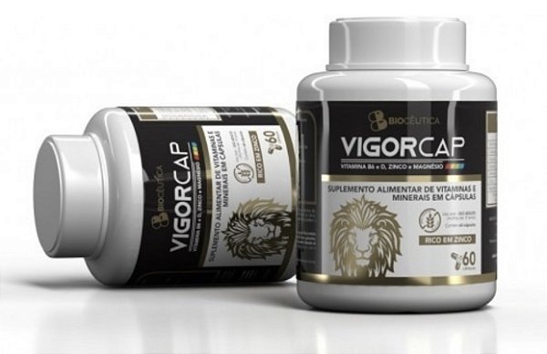 Vigorcap Suplemento Alimentar Vitaminas B6, D, Zinco e Magnésio 60 Cápsulas - Biocêutica