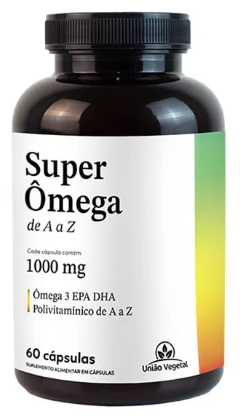 Super Ômega de A a Z 60 cápsulas com 1000mg - Ômega 3 EPA DHA + Polivitamínico de A a Z