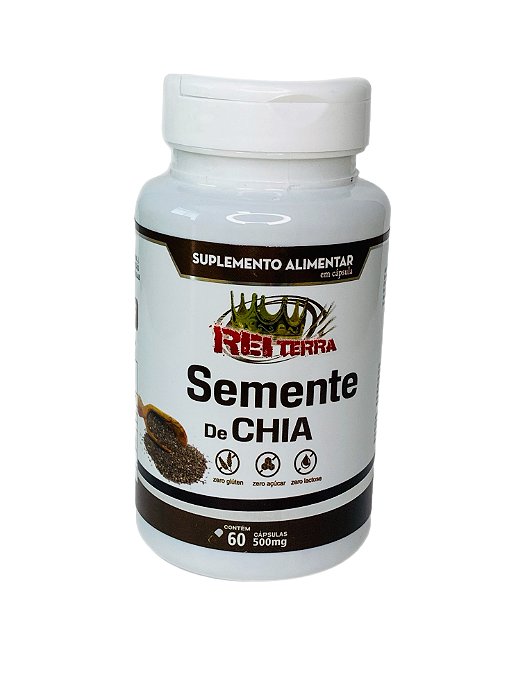 Semente de Chia 500mg 120 Cápsulas - Rei Terra