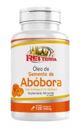 Óleo De Semente De Abóbora 1000mg 120 Cápsulas - Rei Terra