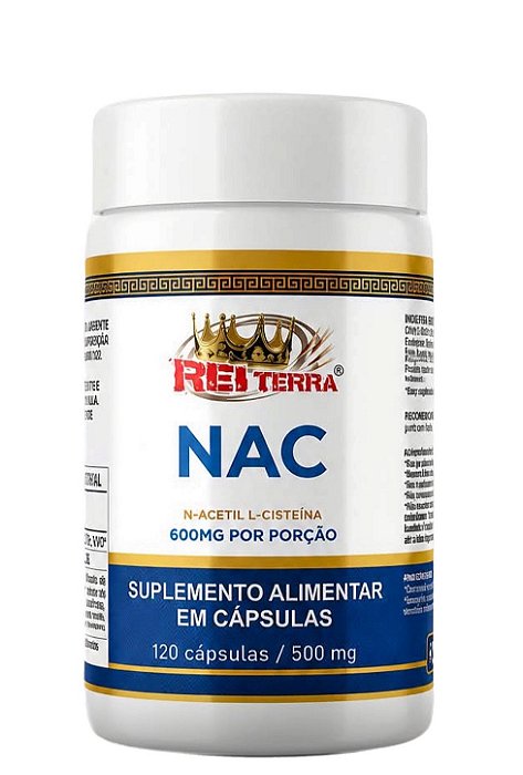 NAC (N-ACETIL L-CISTEÍNA) 600MG Por Porção - Rei Terra