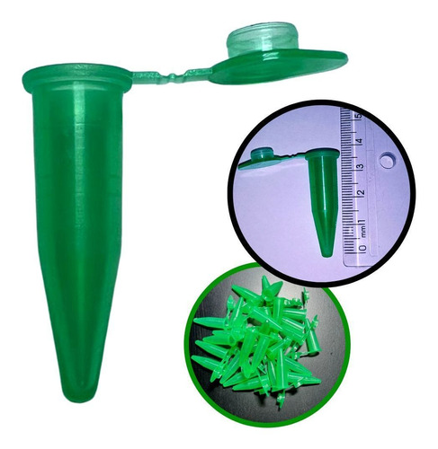 Microtubo de Centrifugação Pino 0,9ml Verde C/ 5000 Unidades