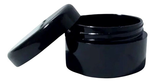 Pote Acrílico Cristal Preto Fechado Com Tampa Rosqueada 4g Para Amostras - 1000 Unidades