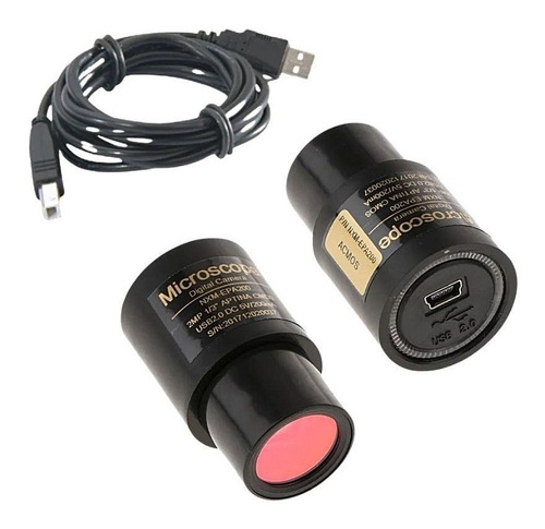 Camera Para Microscópio 2 Mega Pixels 2mp Cmos Conexão USB Com Software