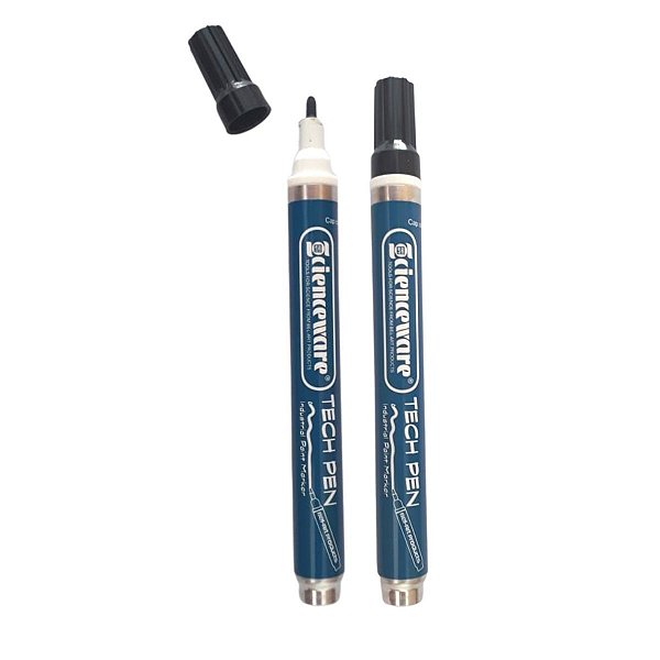 Caneta Marcadora Para Laboratório Techpen - Preta
