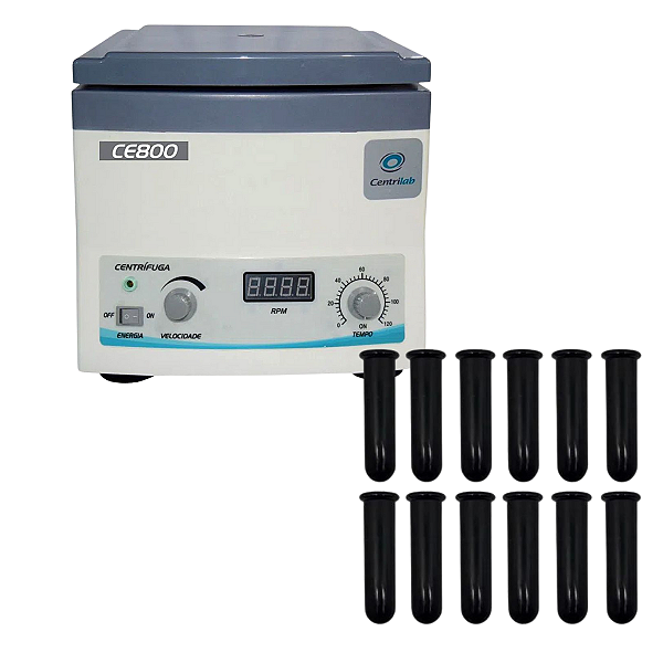 Centrifuga Analógica 220V CE-800U + 12 Adaptadores de Tubo 12x75mm
