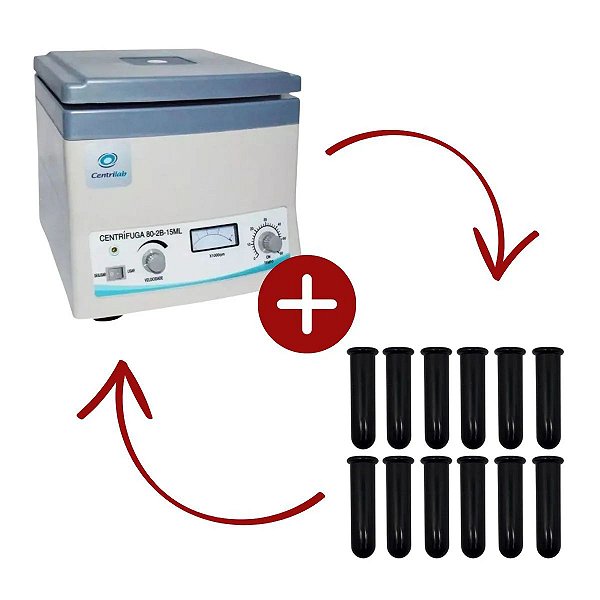 Centrifuga Clinica Analógica 110V 80-2B + 12 Adaptadores de Tubo 12x75mm