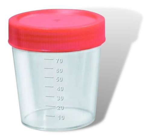 Coletor Universal com Tampa de Rosca de 80ml Estéril - 500 Unidades