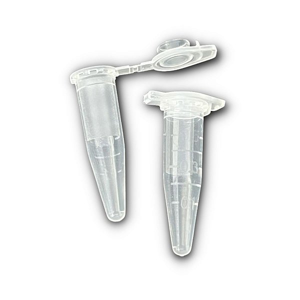 Combo com 10 Pacotes de Microtubos de Centrifugação Tipo Eppendorf Cap. 0,5ml - Incolor
