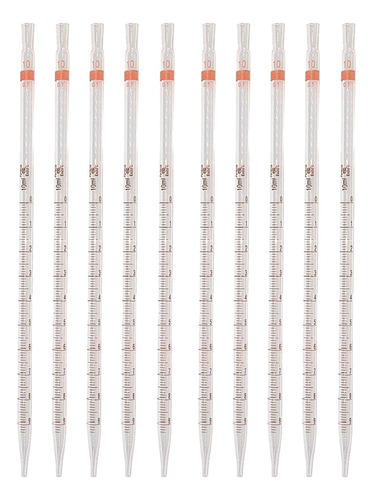 Combo com 10 Pipetas Sorológicas de Vidro - 10ml