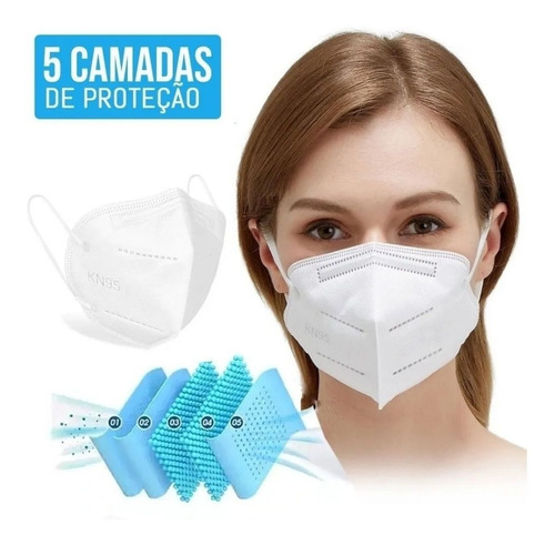 Combo com 100 Unidades de Mascara KN95 Descartável