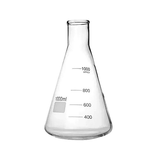 Combo com 3 Unidades do Erlenmeyer 3.000ml Graduado Vidro 3.3