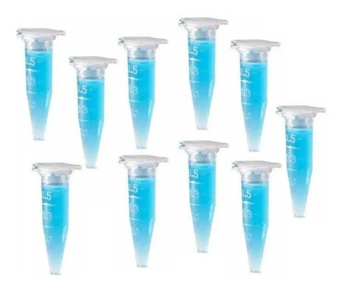 Combo com 5 Pacotes de Microtubo de Centrifugação Tipo Eppendorf Cap. 0,5ml - Incolor