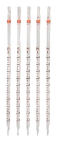 Combo com 5 Pipetas Sorológicas de Vidro - 10ml