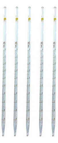 Combo com 5 Pipetas Sorológicas de Vidro - 1ml