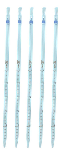 Combo com 5 Pipetas Sorológicas de Vidro - 5ml