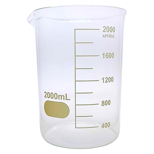 Copo Bequer de Vidro Boro 3.3 Forma Baixa (Griffin) Graduado: 2000ml