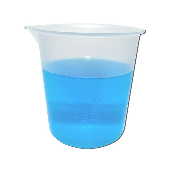 Copo Béquer Polipropileno Graduação Alto Relevo - 150ml