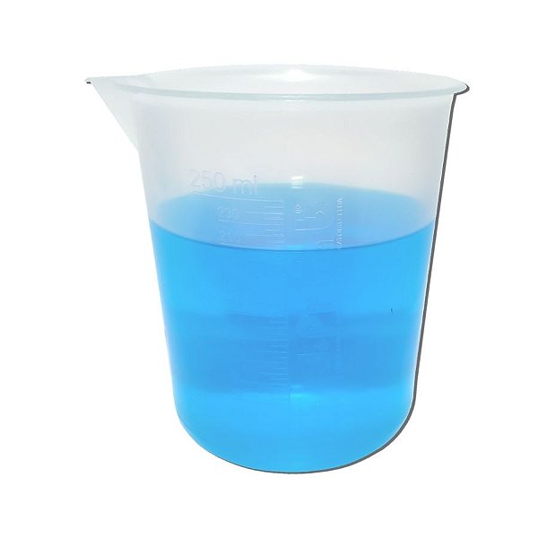 Copo Béquer Polipropileno Graduação Alto Relevo - 250ml