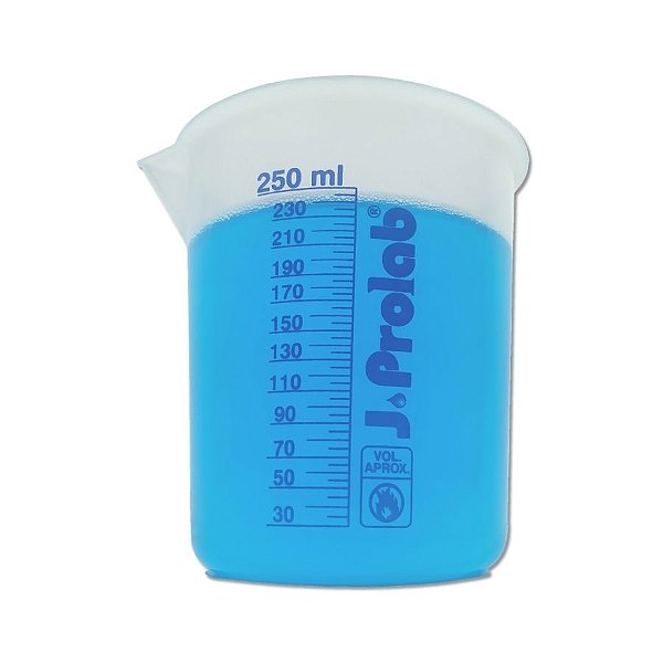 Copo Béquer Polipropileno Graduação SilkScreen - 250ml