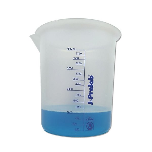 Copo Béquer Polipropileno Graduação SilkScreen - 4000ml
