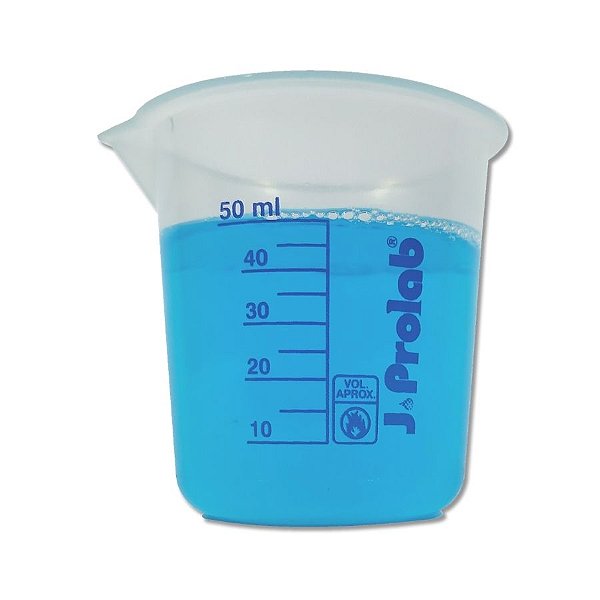 Copo Béquer Polipropileno Graduação SilkScreen - 50ml